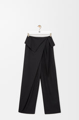 Draped Trousers In Wool