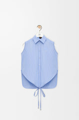 Sleeveless Shirt In Cotton