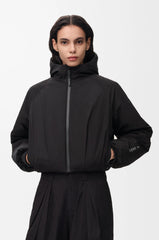 Cropped Puffer Jacket In Technical Shell