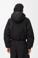 Cropped Puffer Jacket In Technical Shell