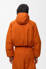 Cropped Puffer Jacket In Technical Shell