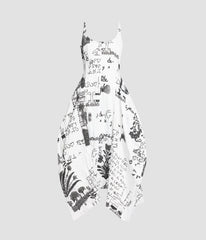 Metallised Cotton Draped Midi Dress