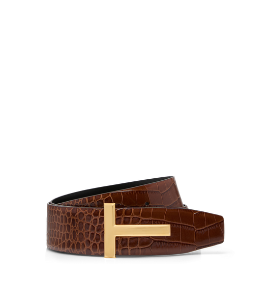 Printed Croc T Icon Reversible Belt