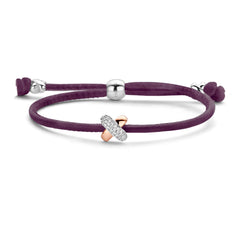 Kisses Sliding Bracelet with Diamond Pavé