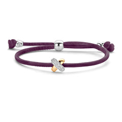 Kisses Sliding Bracelet with Diamond Pavé