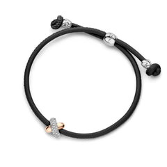 Kisses Sliding Bracelet with Diamond Pavé