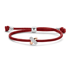 Kisses Sliding Bracelet with Diamond Pavé