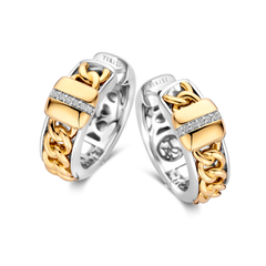 Grumetta Earrings with Diamond Line
