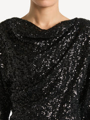 Sequinned Top With Bow