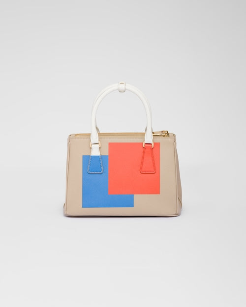 Small Prada Galleria Saffiano Special Edition bag - Desert Beige/Orange