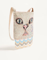 Valentino Garavani Le Chat De La Maison Embroidered Shoulder Bag With Fringes