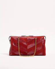 Valentino Garavani Panthea Medium Shoulder Bag in Suede and Nappa with Chevron Motif