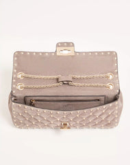 Valentino Garavani Rockstud Spike Medium Suede Shoulder Bag