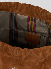 Medium Suede Kalispera Bag With Studs And Fringes