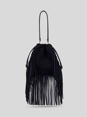 Small Suede Kalispera Bag With Studs And Fringes