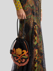 Small Suede Kalispera Bag With Beads And Fringes
