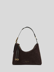 Medium Suede Rosette Bag