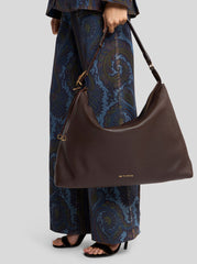 Large Tumbled Leather Rosette Bag