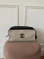 Chanel Wash Bag Beige & Black