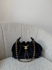 Chanel 25 Mini Pony Black