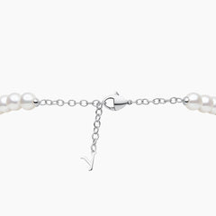 O by Yoko 18K White Gold Freshwater Pearl and Diamond Strand Necklace