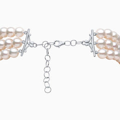 O By Yoko 18k White Gold Akoya Pearl And Diamond Choker