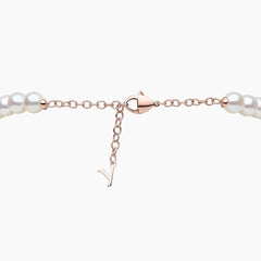O by Yoko 18K Rose Gold Akoya Pearl and Diamond Strand Necklace