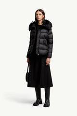 Boed Hooded Shearling-Trimmed Short Down Jacket