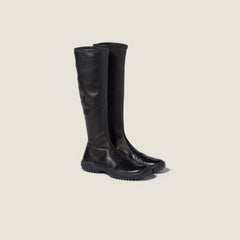 Stretch Nappa Leather Boots