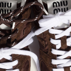 New Balance X Miu Miu 530 Sl Technical Fabric And Suede Sneakers