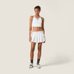 Pleated Stretch Jersey Skirt