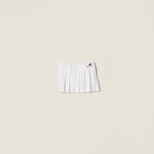 Pleated Stretch Jersey Skirt