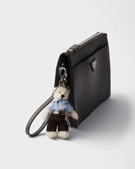 Teddy Bag Charm With Metal Ring