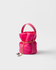 Prada Petit Sac Noir Mini Re-nylon And Nappa Leather Bucket Bag