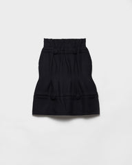 Chevron Wool Midi Skirt