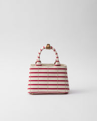 Prada Jardinière Striped Cotton Canvas Mini-bag