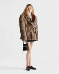 Prada Petit Sac Noir Mini Re-nylon And Nappa Leather Bucket Bag