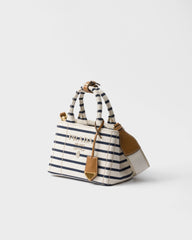 Prada Jardinière Striped Cotton Canvas Mini-bag