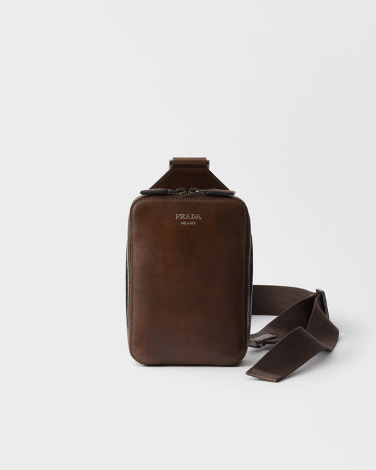 Prada Brique Antiqued Leather Bag
