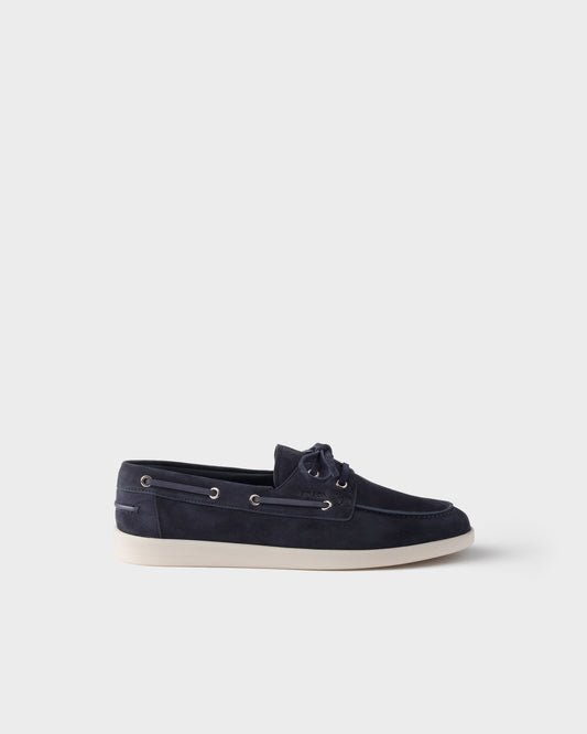 Suede Boat Shoes With Laces