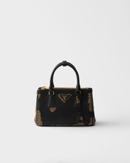 Prada Galleria Large Nappa Leather And Wool Bag