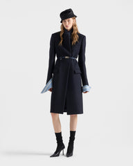 Single-breasted Embroidered Double Wool Coat