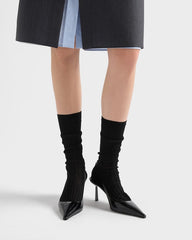 Brushed Leather Slingback Pumps