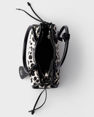 Prada Bonnie Small Printed Calf Hair And Leather Handbag