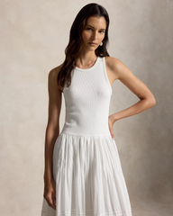 Lace-Trim Tank Dress