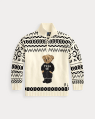 Ski Polo Bear Wool-Cashmere Quarter-Zip