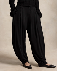 Pleated Crepe Jodhpur Trouser