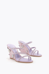 Eva Lilac Wedge Sandal 80