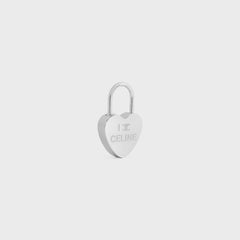 Celine Charms Heart Padlock In Brass With Gold Finish