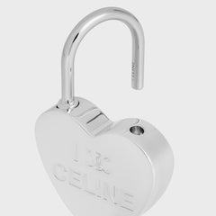 Celine Charms Heart Padlock In Brass With Gold Finish